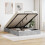 Berkfield Ottoman Bed Frame Concrete Grey 140 x 200 cm Engineered Wood 1