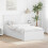 Berkfield Bed Frame with Headboard White 75 x 190 cm Engineered Wood 1