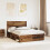 Berkfield Bed Frame with Headboard Old Wood 150 x 200 cm Solid Pine Wood 1