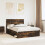 Berkfield Bed Frame with Storage Smoked Oak 140 x 190 cm Solid Pine Wood 1