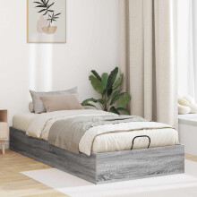 Berkfield Ottoman Bed Frame Grey Sonoma 80.5 x 200 cm Engineered Wood