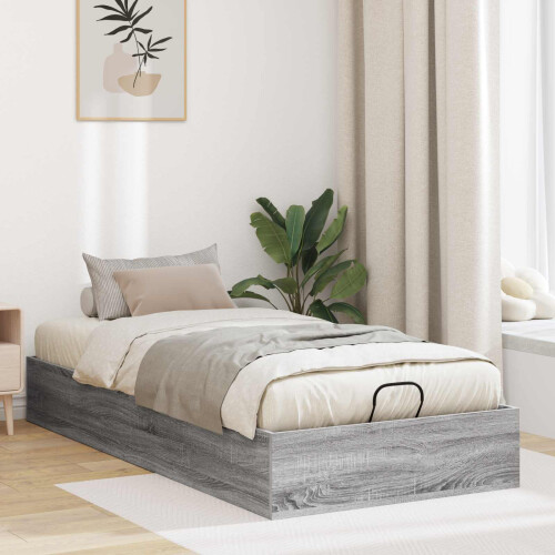 Berkfield Ottoman Bed Frame Grey Sonoma 80.5 x 200 cm Engineered Wood