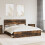 Berkfield Bed Frame Smoked Oak 180 x 200 cm Solid Pine Wood 1
