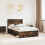 Berkfield Bed Frame with Storage Smoked Oak 120 x 190 cm Solid Pine Wood 1