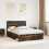 Berkfield Bed Frame with Drawer Smoked Oak 150 x 200 cm Solid Pine Wood 1