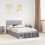 Berkfield Bed Frame with Shelf Grey Sonoma 120 x 190 cm Engineered Wood 1