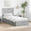Berkfield Bed Frame Concrete Grey and Silver 75 x 190 cm Engineered Wood 1