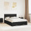 Berkfield Bed Frame with Headboard Black 135 x 190 cm Engineered Wood 1