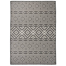 Berkfield Outdoor Flatweave Rug 200x280 cm Black Stripes