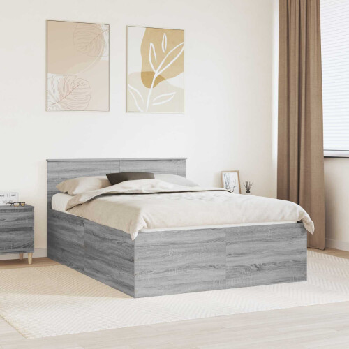 Berkfield Bed Frame Grey Sonoma 150 x 200 cm Engineered Wood