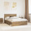 Berkfield Bed Frame Artisian Oak 135 x 190 cm Solid Pine Wood 1