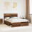 Berkfield Bed Frame with Headboard Old Wood 150 x 200 cm Solid Pine Wood 1