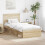 Berkfield Bed Frame with Headboard Sonoma 90 x 190 cm Solid Pine Wood 1