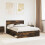 Berkfield Bed Frame Smoked Oak 140 x 190 cm Solid Pine Wood 1