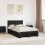 Berkfield Bed Frame with Headboard Black 137 x 203 cm Engineered Wood 1