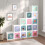 Berkfield Cube Storage Cabinet for Kids with 15 Cubes White PP 1