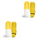 2Pcs Lightweight Windproof Compact Umbrella Yellow with Capsule Case 2