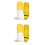 2Pcs Lightweight Windproof Compact Umbrella Yellow with Capsule Case 4