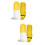2Pcs Lightweight Windproof Compact Umbrella Yellow with Capsule Case 6