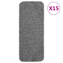 Berkfield Anti Slip Stair Mats 15 pcs 60x25 cm Grey Rectangular