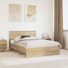 Berkfield Bed Frame Sonoma Oak 150 x 200 cm Engineered Wood