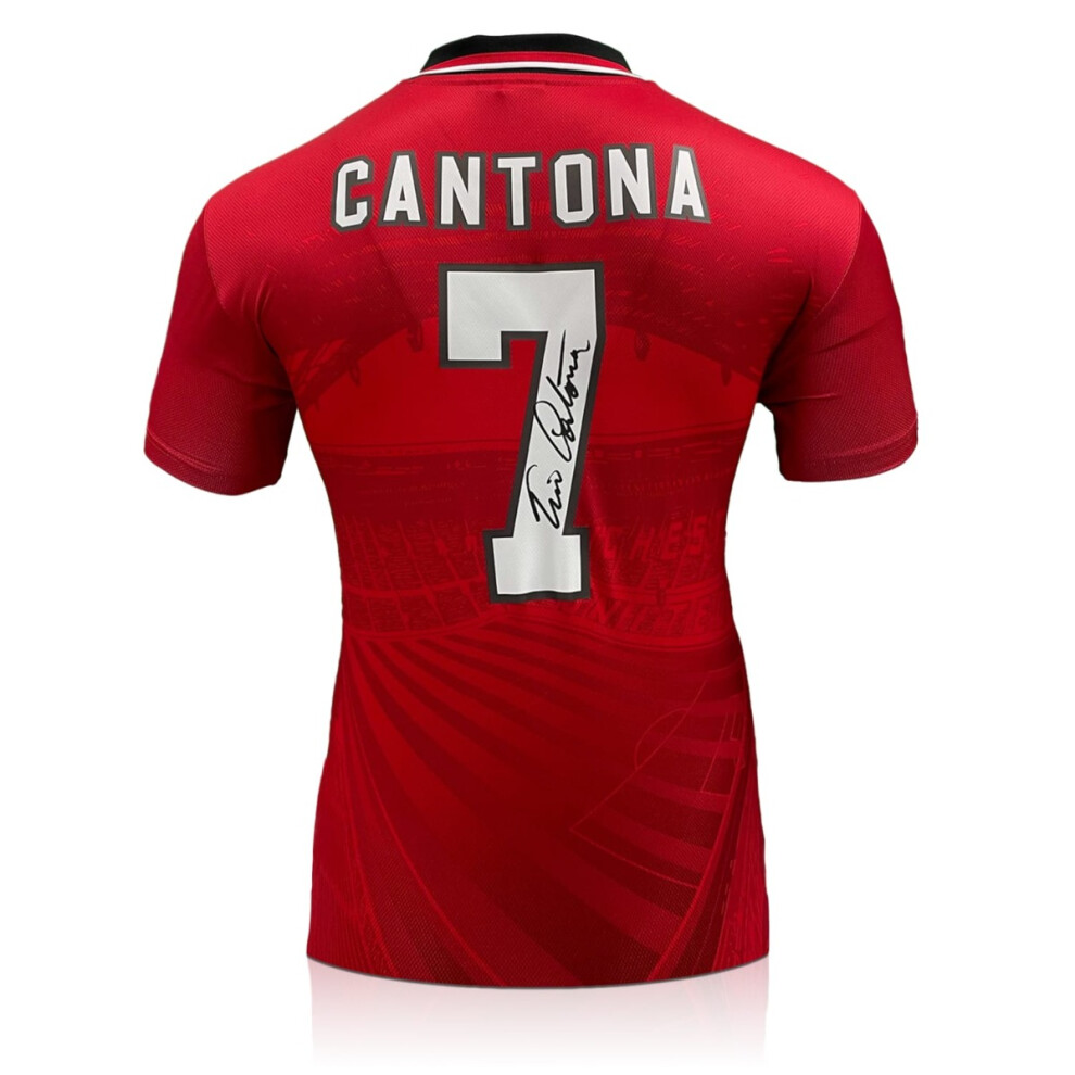 Exclusive Memorabilia Eric Cantona Signed Manchester United 1996 Home Football Shirt