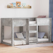 Berkfield Bunk Bed for Kids Concrete Grey 100 x 200 cm Engineered Wood