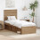 Berkfield Bed Frame Artisian Oak 75 x 190 cm Solid Pine Wood 1