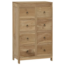 Berkfield Chest of Drawers 55x30x90 cm Solid Wood Teak