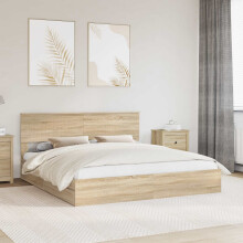 Berkfield Storage Bed with Drawer Sonoma Oak 180 x 200 cm Engineered Wood