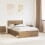 Berkfield Bed Frame Artisian Oak 120 x 190 cm Solid Pine Wood 1