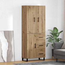 Berkfield Highboard with Drawer 2 pcs Artisan Oak 69.5 x 34 x 180 cm