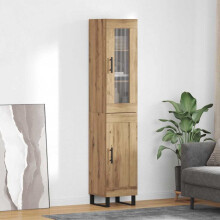 Berkfield Highboard Artisan Oak 34.5 x 34 x 180 cm Engineered Wood