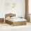 Berkfield Bed Frame Artisian Oak 135 x 190 cm Solid Pine Wood 1