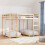 Berkfield Triple Bunk Bed Frame Brown 140 x 200 cm Solid Pine Wood 1