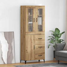 Berkfield Highboard Artisan Oak 69.5 x 34 x 180 cm Engineered Wood