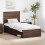 Berkfield Bed Frame with Headboard Brown Oak 90 x 190 cm Solid Pine Wood 1