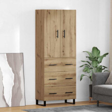 Berkfield Highboard with Drawer 2 pcs Artisan Oak 69.5 x 34 x 180 cm