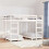Berkfield Triple Bunk Bed Frame White 140 x 200 cm Solid Pine Wood 1