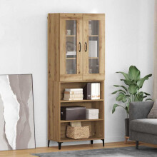 Berkfield Highboard Artisan Oak 69.5 x 34 x 180 cm Engineered Wood