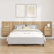 Berkfield Headboard with Cabinet 3 pcs Artisan Oak Engineered Wood