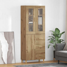 Berkfield Highboard Artisan Oak 69.5 x 34 x 180 cm Engineered Wood
