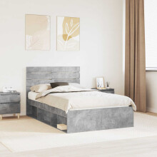 Berkfield Bed Frame with Headboard Concerte 120 x 190 cm Solid Pine Wood