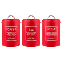 6St Rood Ijzeren Keuken Bewaarblikken Voor Koffie En Thee