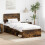 Berkfield Bed Frame with Headboard Smoked Oak 75 x 190 cm Solid Pine Wood 1