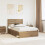 Berkfield Bed Frame Artisian Oak 120 x 200 cm Solid Pine Wood 1