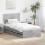 Berkfield Bed Frame with Drawer Concrete Grey 90 x 190 cm Engineered Wood 1