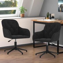 Berkfield Dining Chair 2 pcs Black 55 x 59.5 x 77 cm Velvet