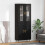 Berkfield Highboard 2 pcs Black Oak Engineered Wood 1
