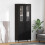 Berkfield Highboard with Drawer 2 pcs Black Oak Engineered Wood 1
